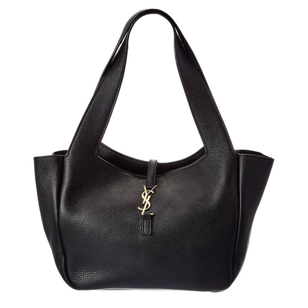 Saint Laurent Le 5 A 7 Small Leather Tote, Black